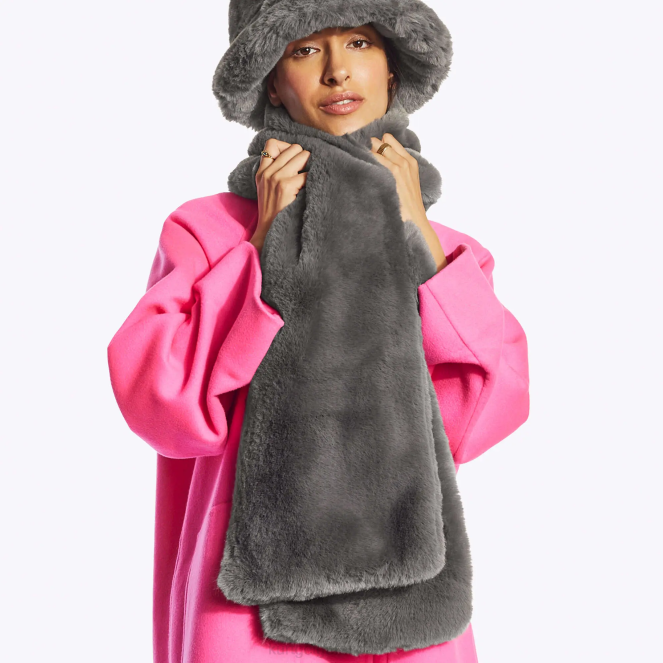 Kurt Geiger mujer bufanda de amapola de Londres 2LPR511 | accesorios gris